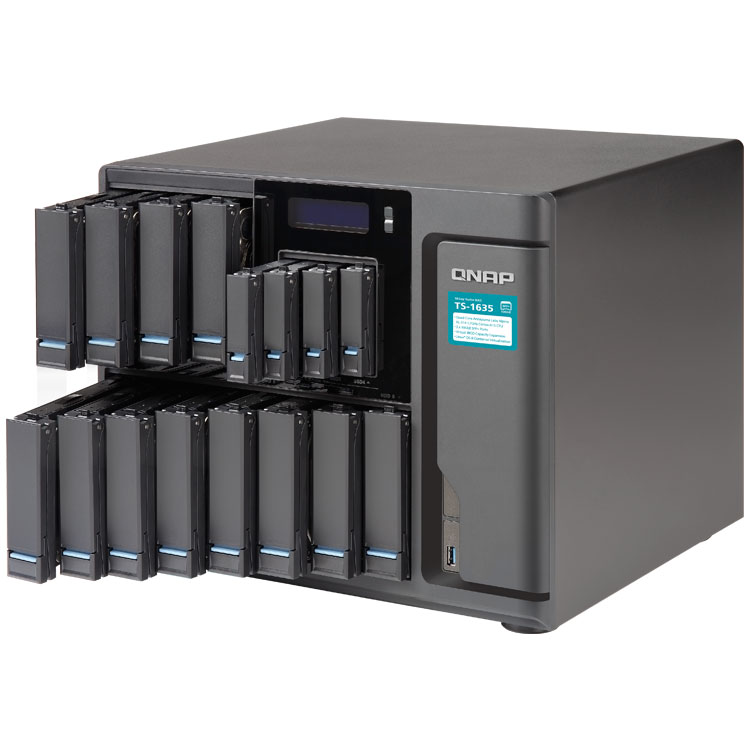 Storage Qnap TS-1635, NAS até 120TB para uso corporativo