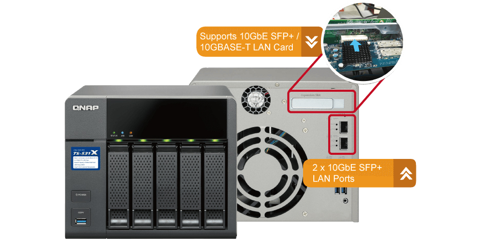 NAS Storage 5 Baias para rede 10GbE