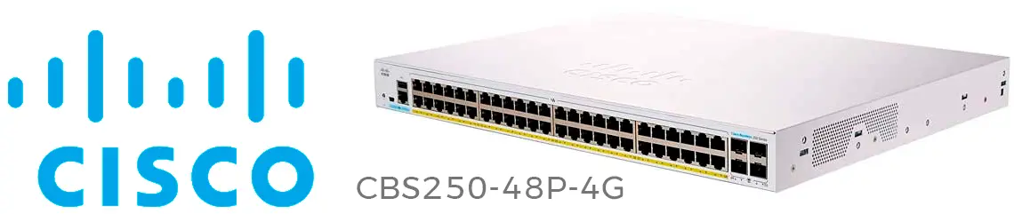 Cisco CBS250-48P-4G, switch de camada 2 com 48 portas 1G