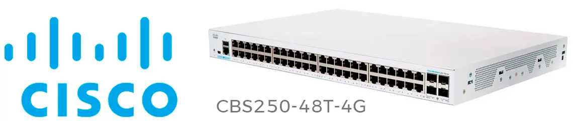 Cisco CBS250-48T-4G, switch de camada 2 com 48 portas 1G