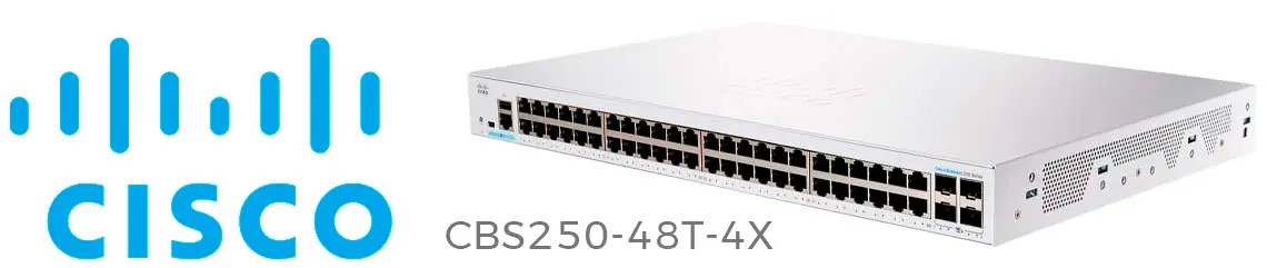 Cisco CBS250-48T-4X, switch de camada 2 com 48 portas 10G