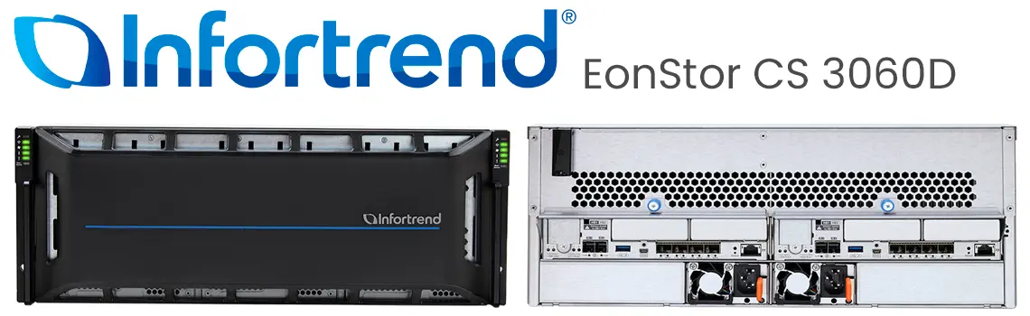 EonStor CS 3060D, NAS ideal para mídia e entretenimento (M&E)