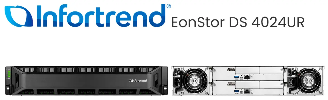 EonStor DS 4024UR, solução de armazenamento SAN All Flash NVMe