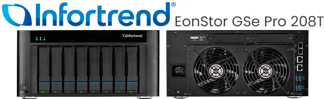 EonStor GSe Pro 208T, solução de armazenamento desktop com 8 baias