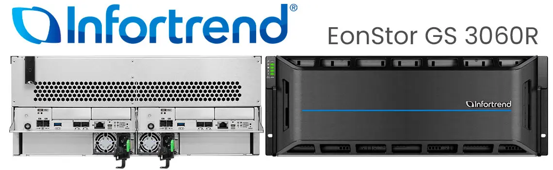 ESGS 3060R Infortrend, storage SAN/NAS 60 baias para uso corporativo