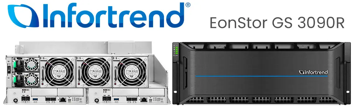 ESGS 3090R Infortrend, storage SAN/NAS 90 baias para uso corporativo