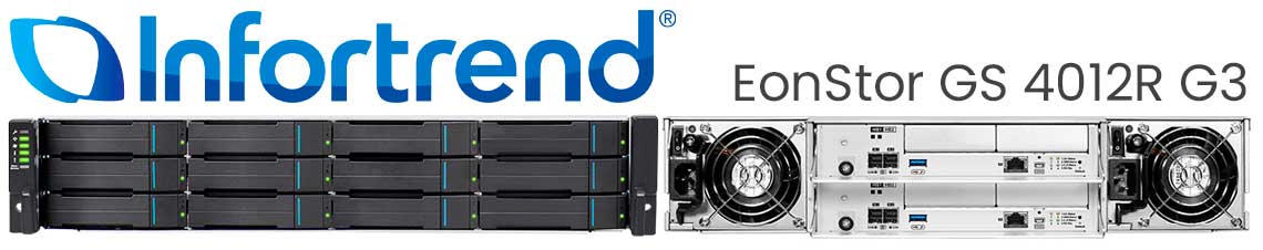 ESGS 4012R Infortrend, storage SAN/NAS 12 baias para uso corporativo