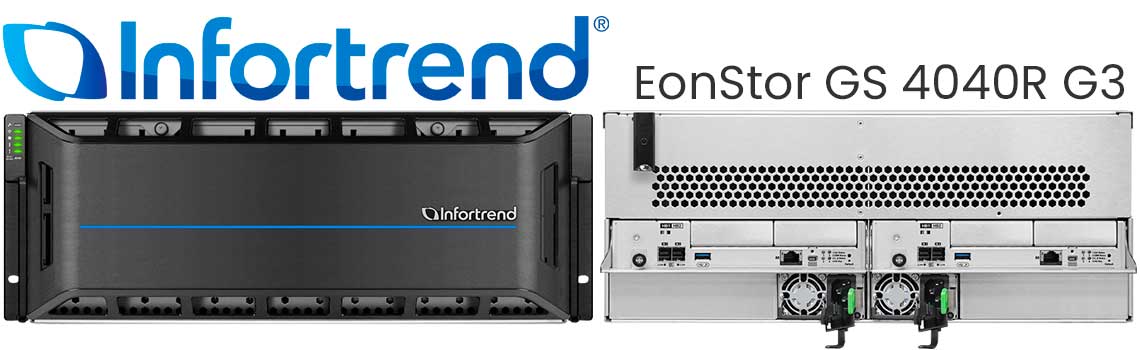 ESGS 4040R Infortrend, storage SAN/NAS 40 baias para uso corporativo