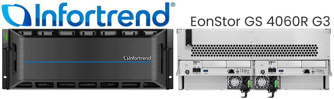 ESGS 4060R Infortrend, storage SAN/NAS 60 baias para uso corporativo