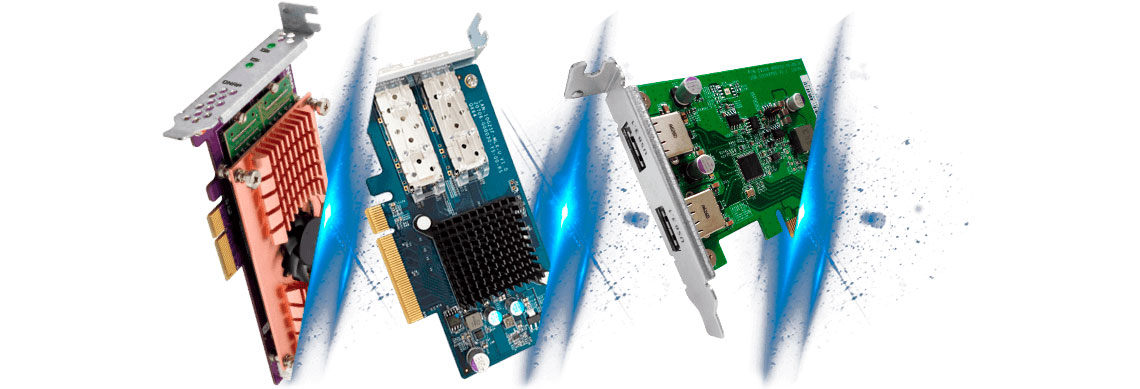 Expanda as funcionalidades do TS-432XU-RP com seu slot PCI Express