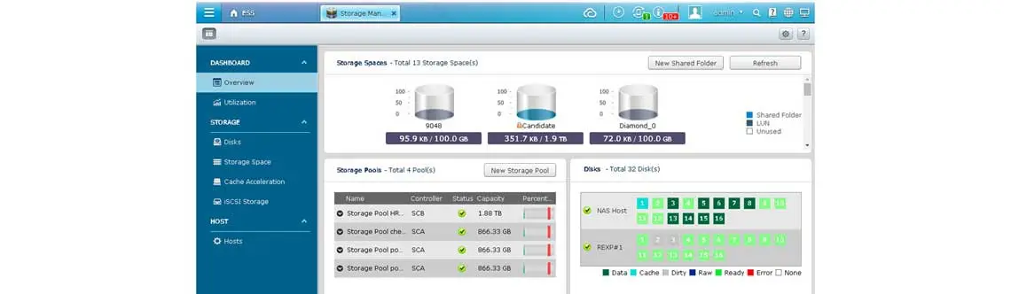 Gerenciador de armazenamento QES Storage Manager