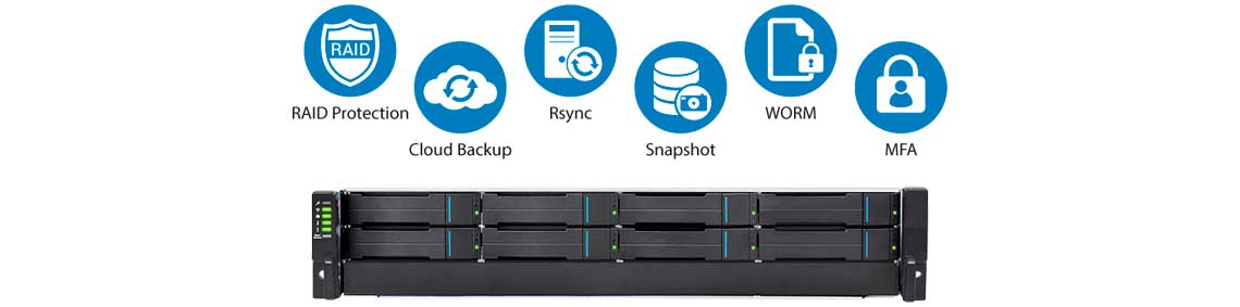 Infortrend GSe Pro 1008 SP com recursos de proteção de dados