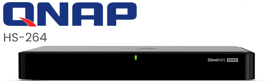 NAS silencioso e compacto com saída HDMI, Qnap HS-264