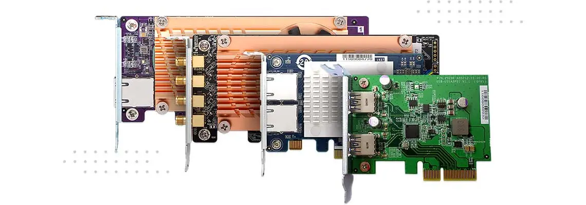 Placas PCIe adicionais para expandir funcionalidades do NAS