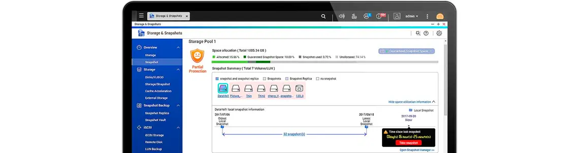 Proteção de dados com snapshots