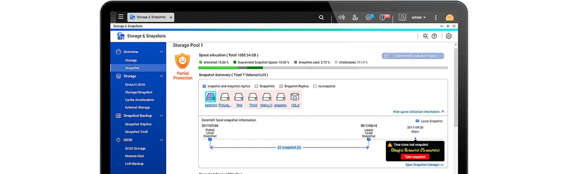 Proteção de dados com snapshots