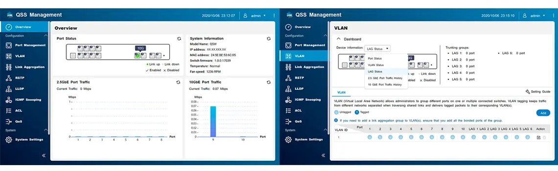 QSS, software intuitivo de gerenciamento de rede