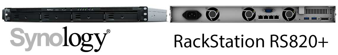 RS820+ RackStation, servidor 4 baias de alta performance