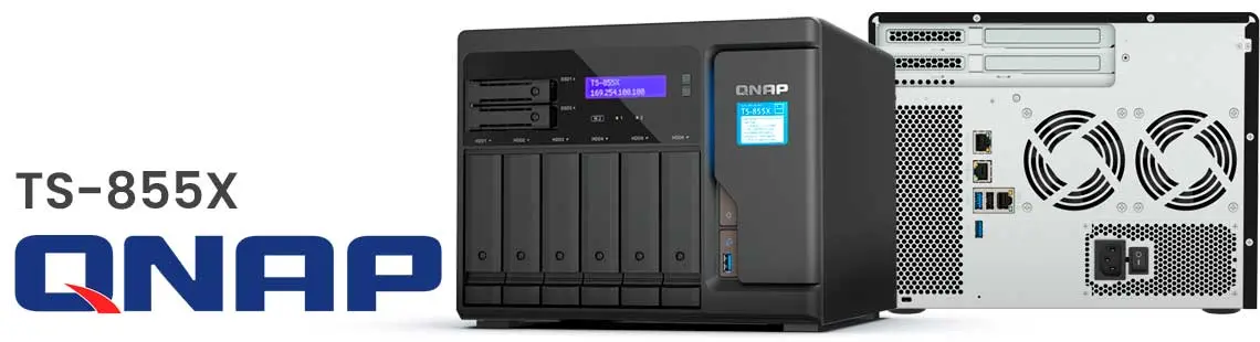 Storage NAS híbrido, TS-855X Qnap de alto desempenho