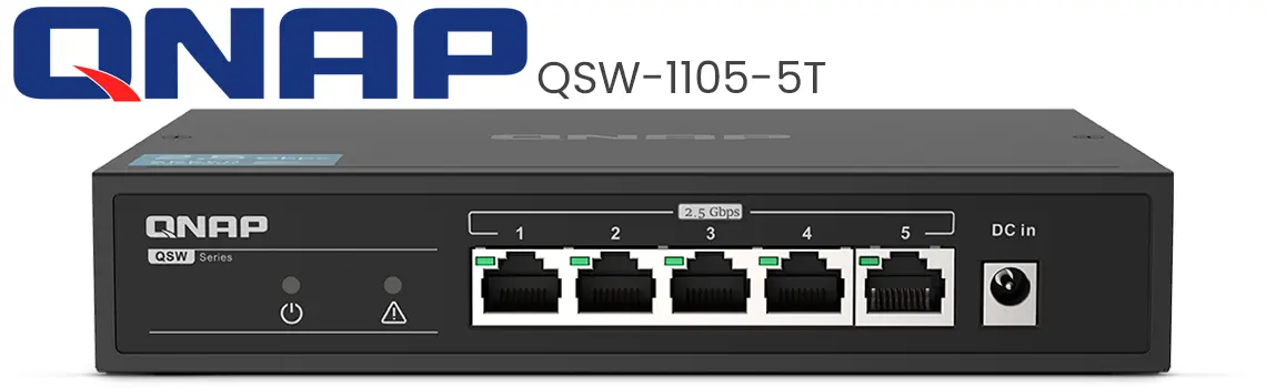 Switch de 5 portas 2,5GbE, QSW-1105-5T Qnap