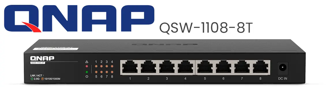 Switch de acesso 2,5GbE, QSW-1108-8T Qnap