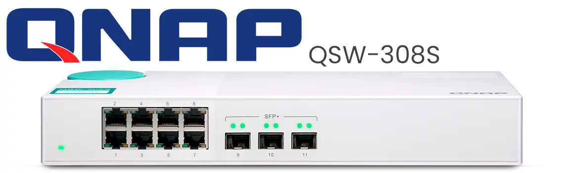 Switch não gerenciável 11 portas, Qnap QSW-308S