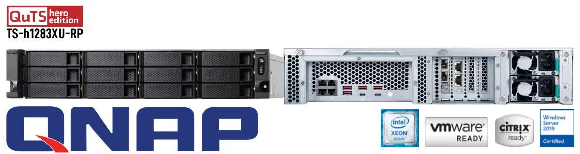 TS-h1283XU-RP Qnap, storage NAS com sistema baseado em ZFS