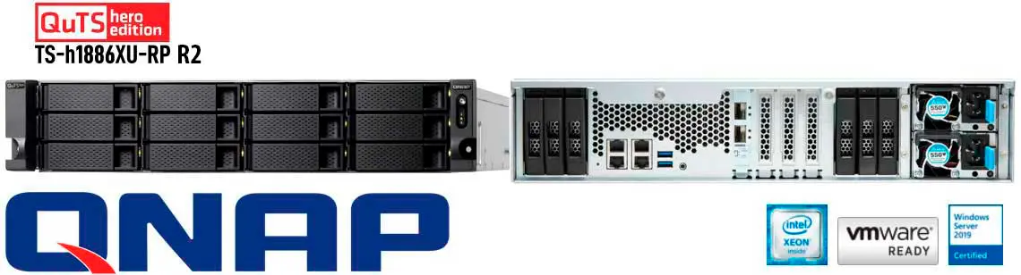 TS-h1886XU-RP R2, storage ZFS 18 baias ideal para virtualização