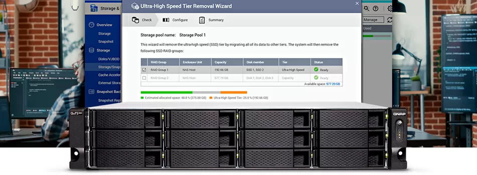 Desempenho Otimizado Com SSDs E Pool De Armazenamento